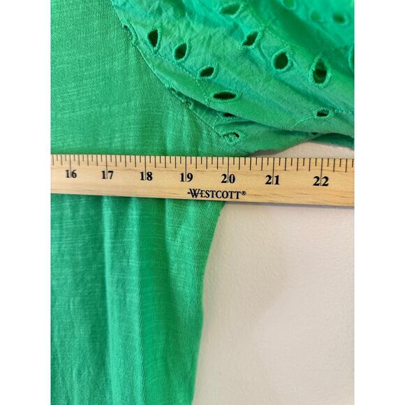 Lilly Pulitzer Womens Jasona Eyelet Long Sleeve Cabana Green Shift Dress Large - Picture 7 of 7